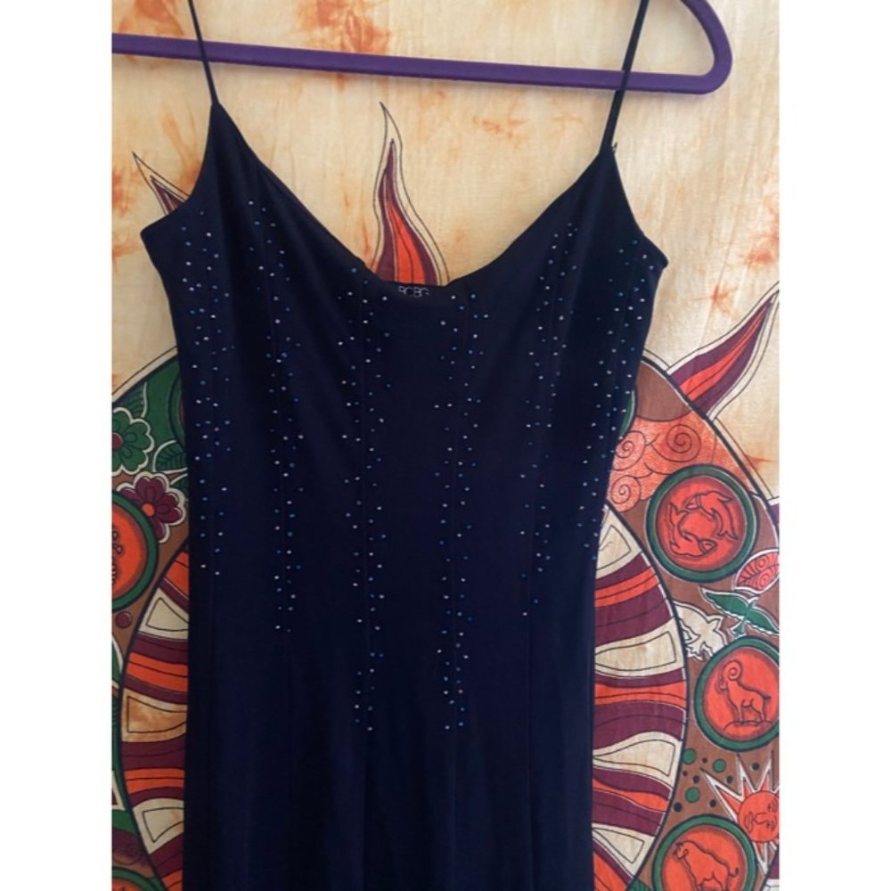 Vintage 50’s long/tall ball beaded/ glitter dress